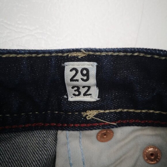 Jack & Jones Regular Fit Men's Size 29/32 Clark Dark Wash Button Fly Jeans - Picture 10 of 15